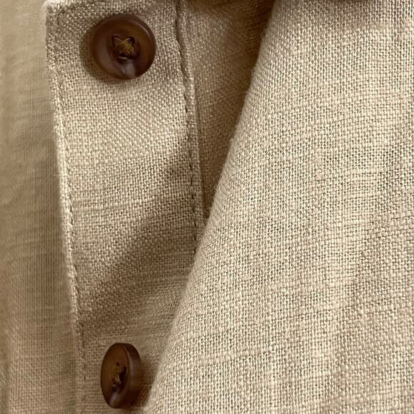 Womens XL Romper Linen Shorts Jumpsuit Classic Resort Elegant Preppy Boho Casual - Picture 3 of 15